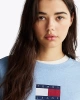 Tommy Hilfiger Kadın Mavi Logolu T-Shirt