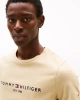 Tommy Hilfiger Erkek Bej Logolu T-Shirt