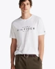 Tommy Hilfiger Erkek Beyaz Logo Yuvarlak Yaka T-Shirt