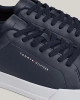 Tommy Hilfiger Erkek Deri ESS Grain Lacivert Sneaker