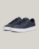 Tommy Hilfiger Erkek Deri ESS Grain Lacivert Sneaker