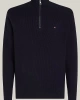 Tommy Hilfiger Erkek Mock Fermuarlı Lacivert Sweatshirt