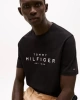 Tommy Hilfiger Erkek Siyah Logo Yuvarlak Yaka T-Shirt