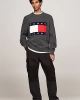 Tommy Hilfiger Erkek Yünlü Siyah Melanj Kazak