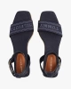 Tommy Hilfiger Orta Taban Lacivert Espadil Sandalet