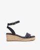 Tommy Hilfiger Orta Taban Lacivert Espadil Sandalet