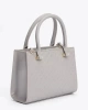 Tommy Hilfiger Monogram Kabartmalı Tote Gri Çanta