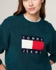 Tommy Hilfiger Kadın Melange Flag Kazak