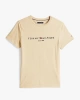 Tommy Hilfiger Erkek Bej Logolu T-Shirt