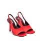 Twist Arkası açık Topuklu Kırmızı Ayakkabı