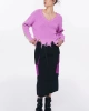 Twist  ColorBlock Eskitme  Efektli Kazak