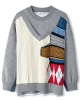 Twist Triko Ve Denim Mıx Sweatshirt