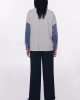 Twist Triko Ve Denim Mıx Sweatshirt