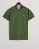 Gant Erkek Yeşil Slim Fit Bisiklet Yaka Logolu T-shirt