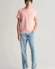 GANT Erkek Pembe Regular Fit Bisiklet Yaka Logolu T-shirt