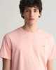 GANT Erkek Pembe Regular Fit Bisiklet Yaka Logolu T-shirt