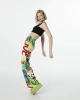 Twist Desenli Pantalon Neon Sarı