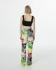 Twist Desenli Pantalon Neon Sarı