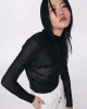 Twist Kadife Baskılı Tül Body