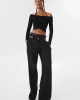 Twist Kayık Yaka Crop Triko