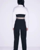 Twist Kumaş Mıx Crop Bluz