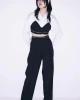 Twist Kumaş Mıx Crop Bluz