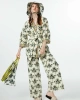 Twist Palmiye Desen Kimono Haki