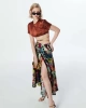 Twist Sırt Dekolteli Crop Bluz