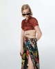 Twist Sırt Dekolteli Crop Bluz