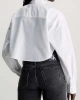Calvin Klein Kadın Woven Label Kısa Beyaz Gömlek