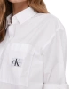 Calvin Klein Kadın Woven Label Beyaz Gömlek
