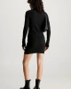 Calvin Klein Kadın Woven Label Siyah Elbise