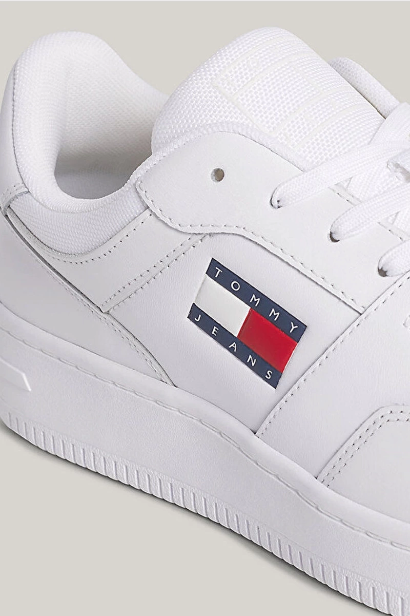 Tommy Hilfiger Erkek Retro Beyaz Sneaker