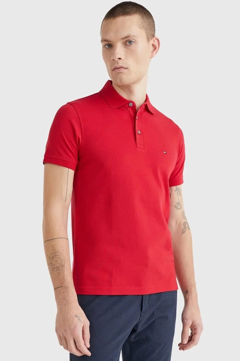 Tommy Hilfiger Erkek Polo Heren Kırmızı T-Shirt