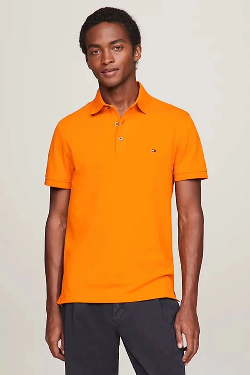 Tommy Hilfiger Erkek Polo Heren Turuncu T-Shirt