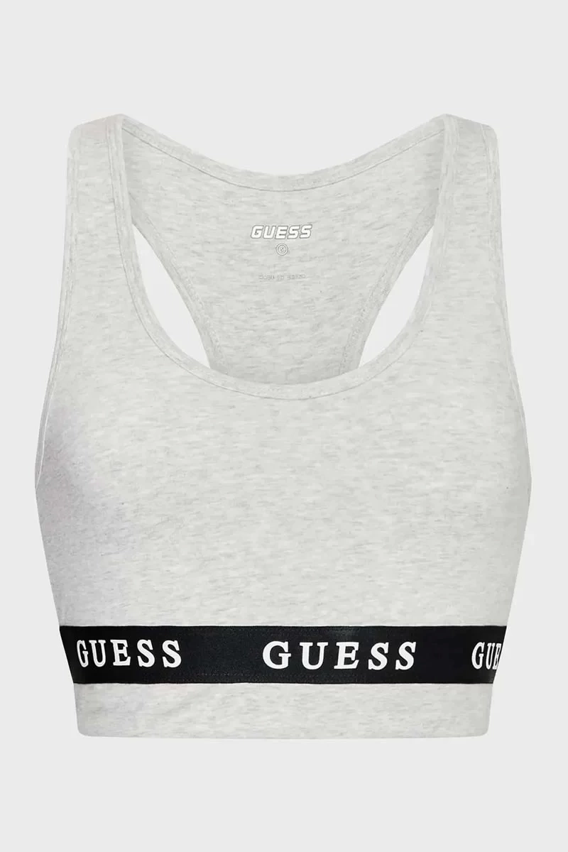 Guess Logo Şeritli Yuvarlak Yaka Aline Spor Kadın Sütyen