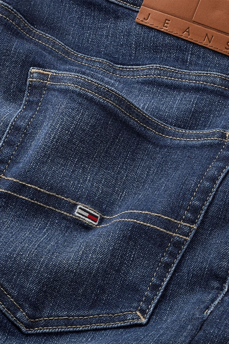 Tommy Hilfiger Erkek Klasik 5 Cepli Günlük Mavi Denim Jeans