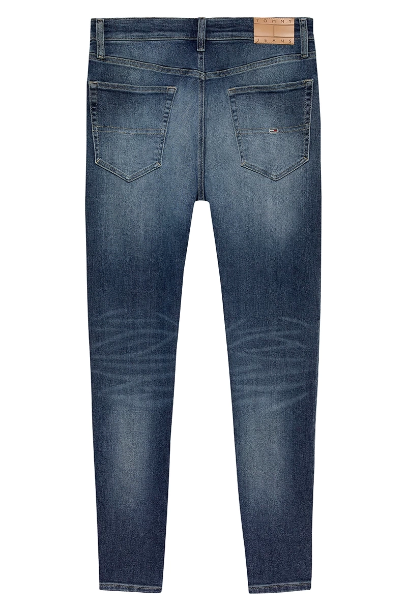Tommy Hilfiger Erkek  Klasik 5 Cepli Mavi Denim Jeans