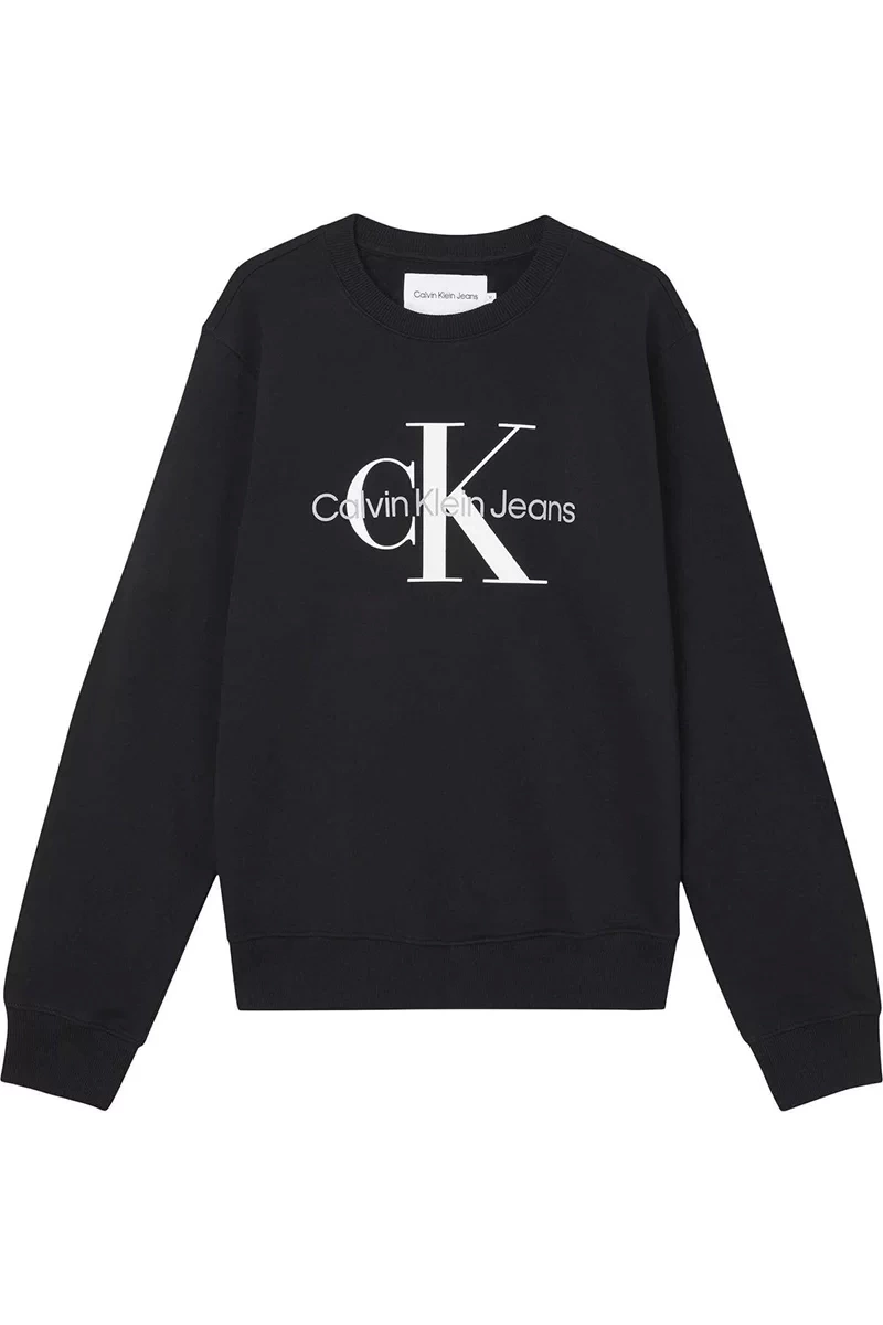 Calvin Klein Bisiklet Yaka Siyah Kadın Sweatshirt