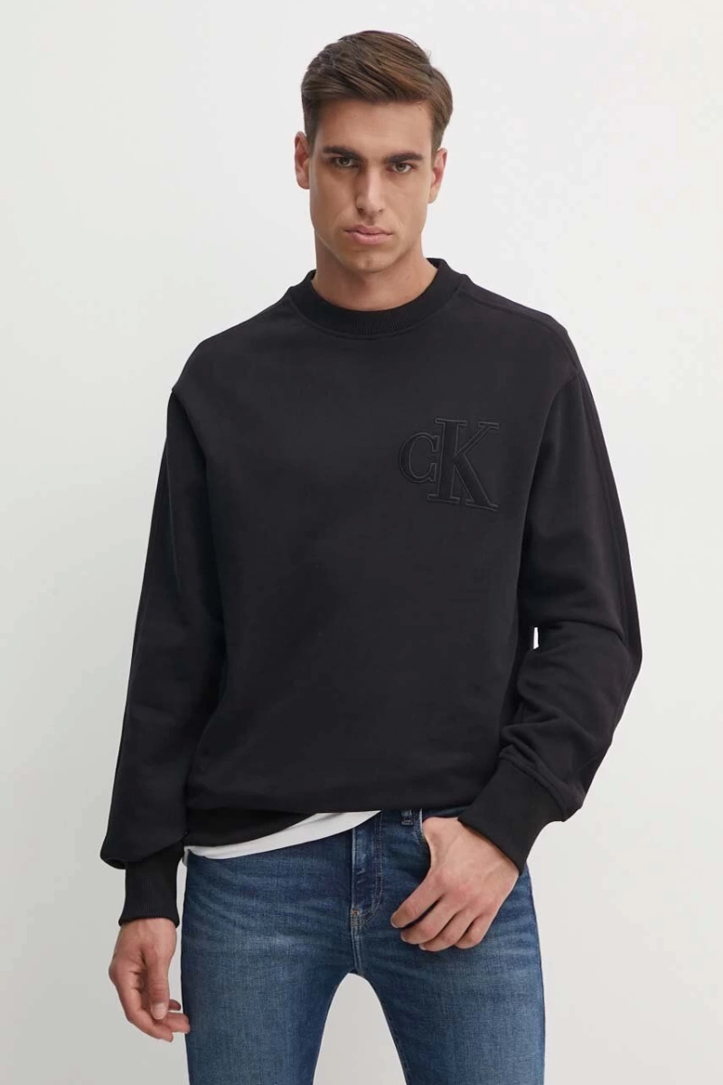 Calvin Klein CK Logolu Siyah Sweatshirt