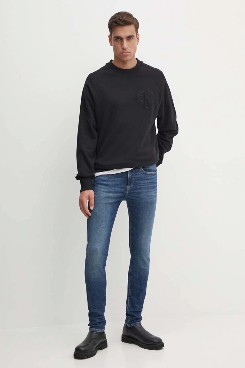 Calvin Klein CK Logolu Siyah Sweatshirt