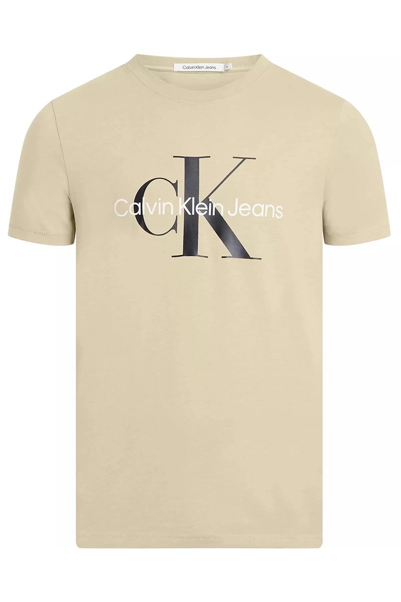 Calvin Klein erkek Slim Monogramlı Bisiklet Yaka T-Shirt