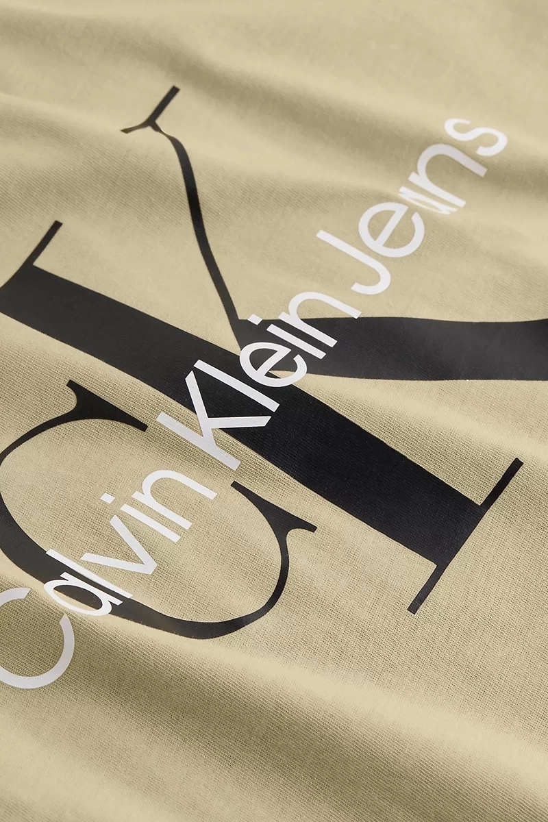 Calvin Klein erkek Slim Monogramlı Bisiklet Yaka T-Shirt