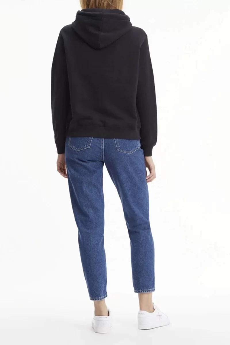 Calvin Klein Kapüşonlu Rahat Siyah Kadın Sweatshirt