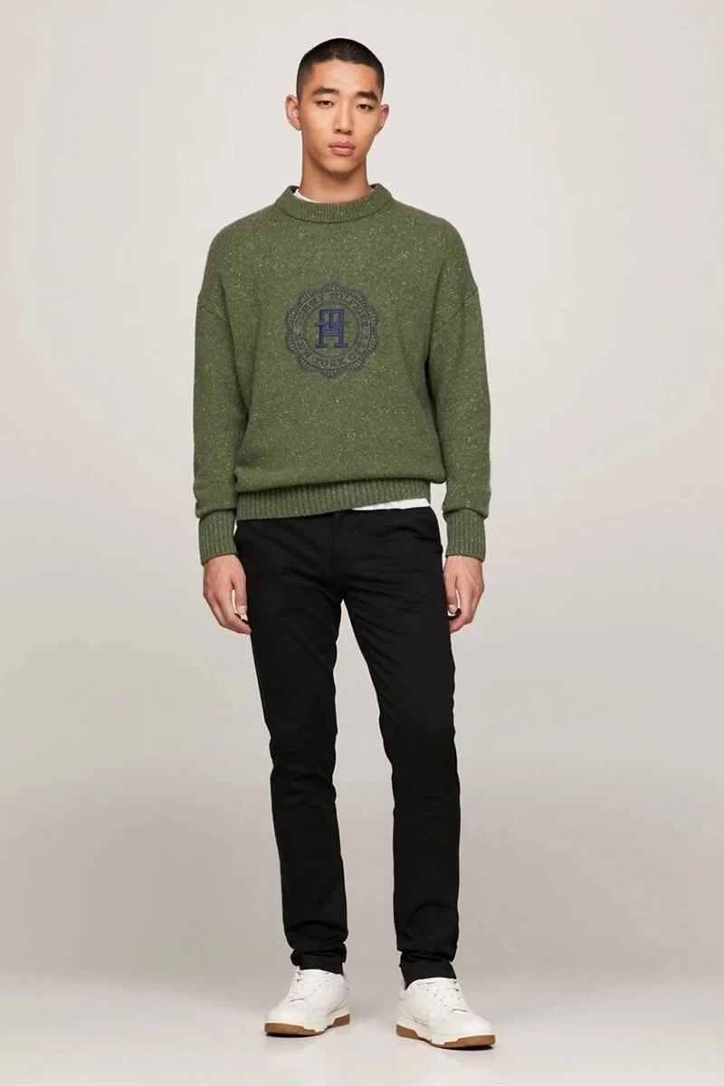 Tommy Hilfiger Erkek Slim Fit Siyah Pantolon