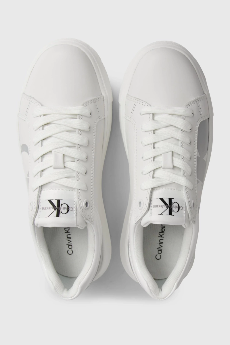 Calvin Klein Kadın Beyaz-Gümüş Sneaker
