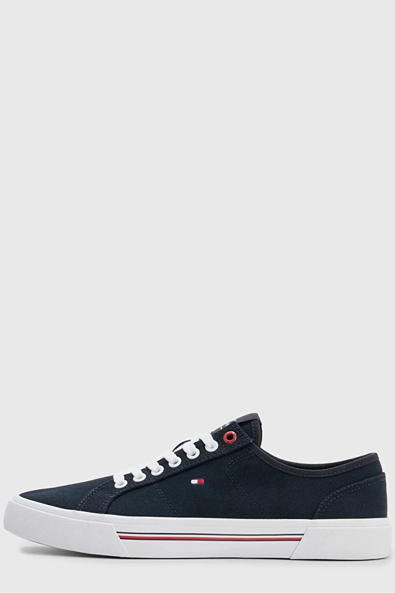 Tommy Hilfiger Mavi Erkek Canvas Sneaker