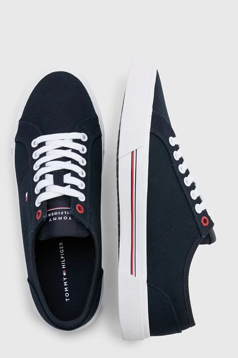 Tommy Hilfiger Mavi Erkek Canvas Sneaker