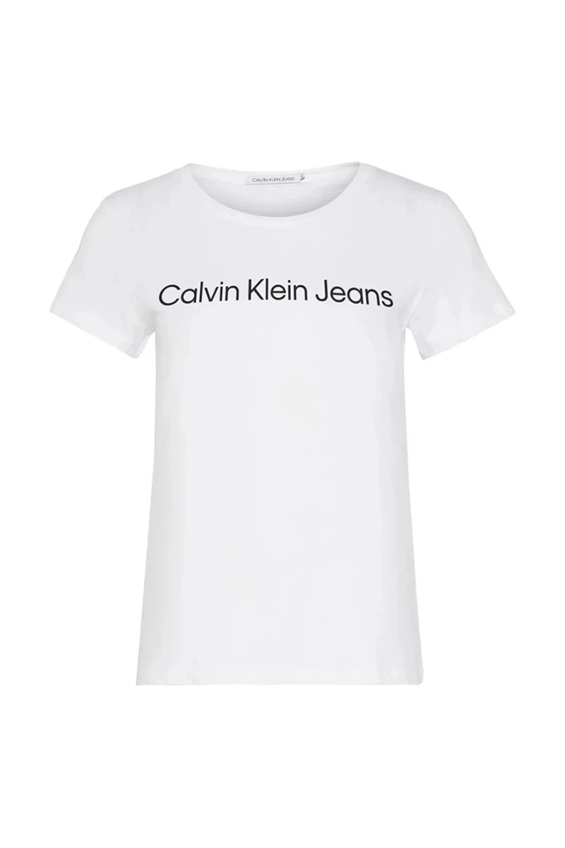 Calvin Klein Kadın Core Logolu Beyaz T-shirt