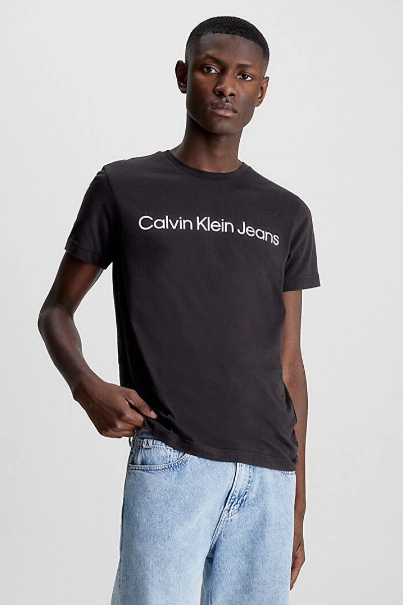 Calvin Klein Erkek Core Logolu Siyah T-Shirt